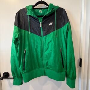 Nike Sportwear Mens Windrunner Green Black Color Block Medium - See Description
